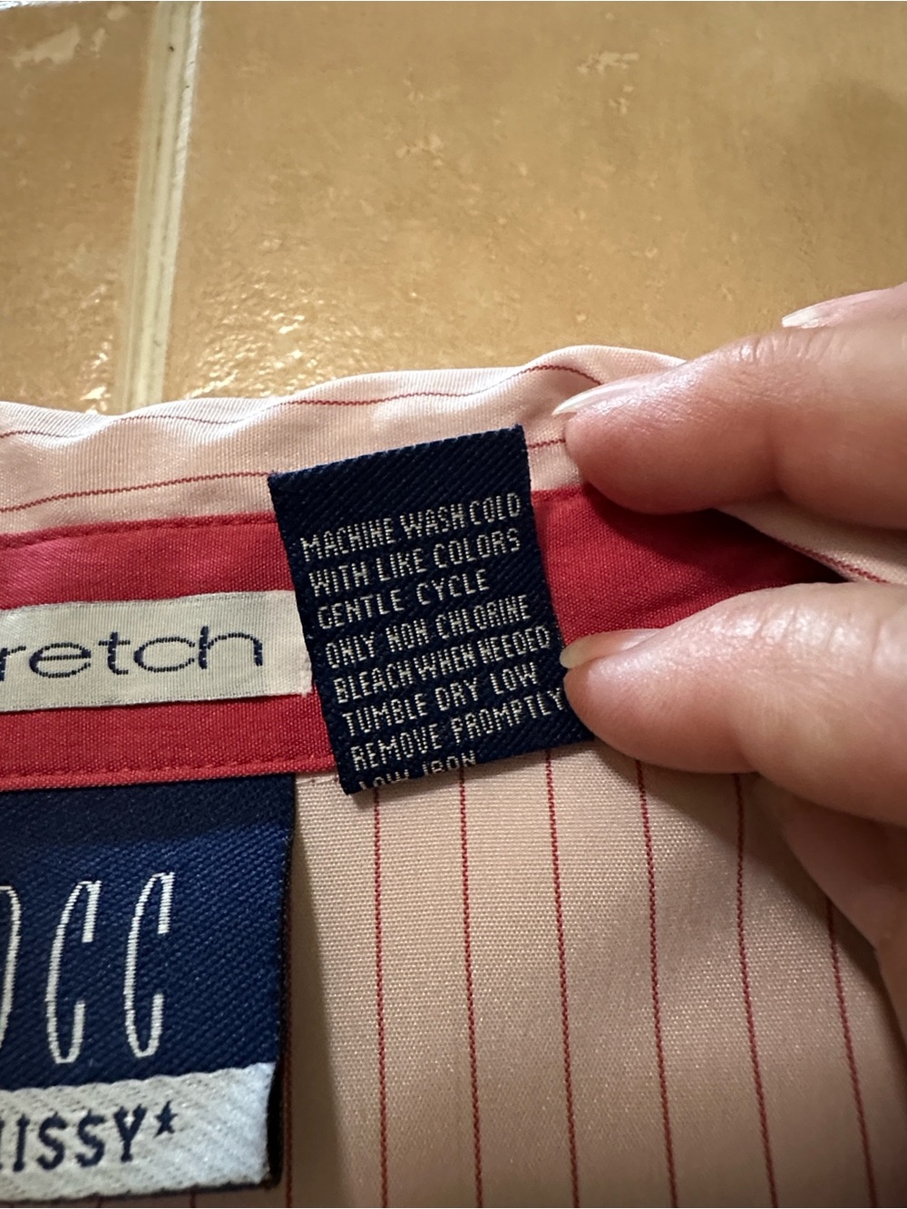Women’s Pink Striped Zip top & bottom-Front Dress Shirt - Picture 6 of 8